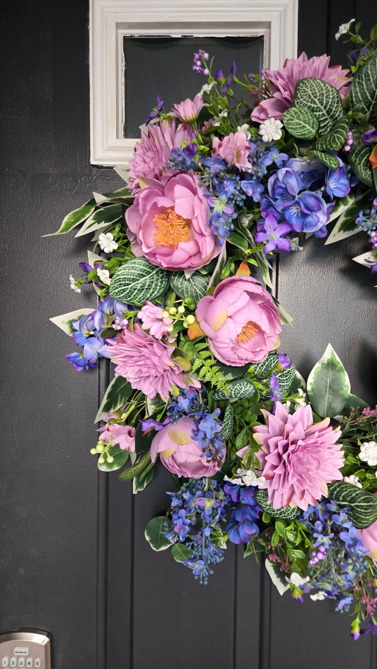 Stunning Lavender Peony and Dahlia Wreath