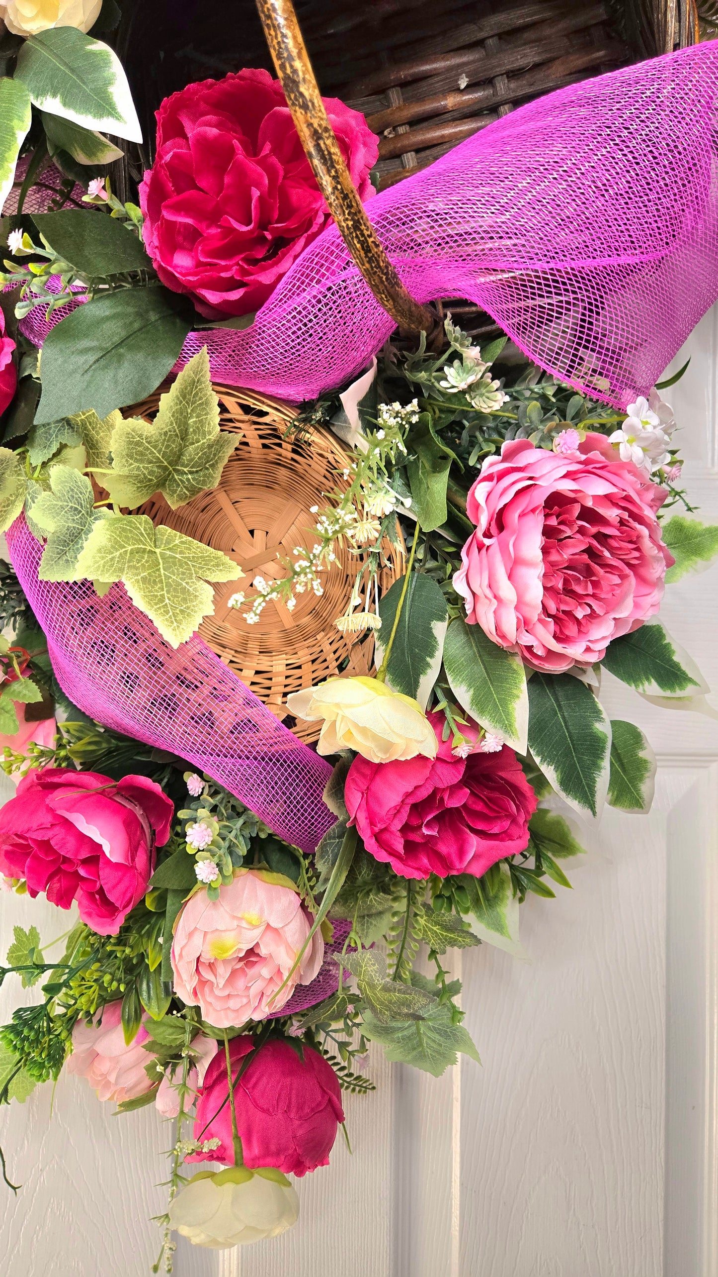 51" Peony Festival and Basket Swag