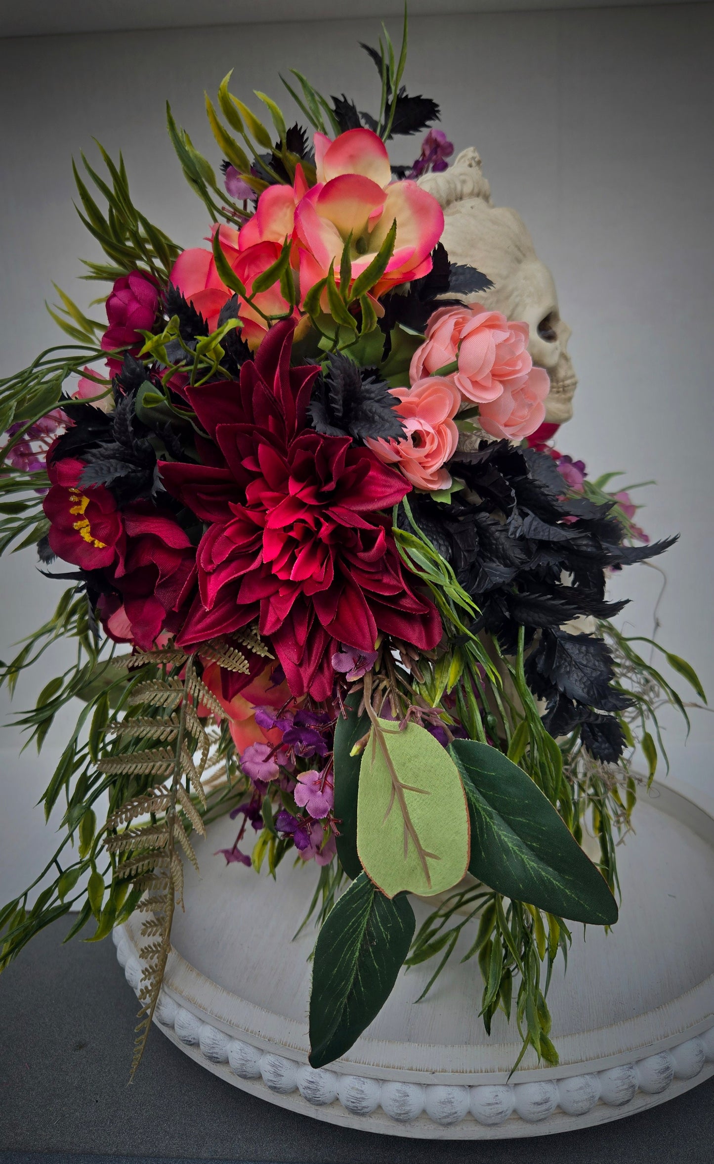 Gothic Skull Bust Arrangement - Mother's Day Gift Idea - Stuffs n Things by JD