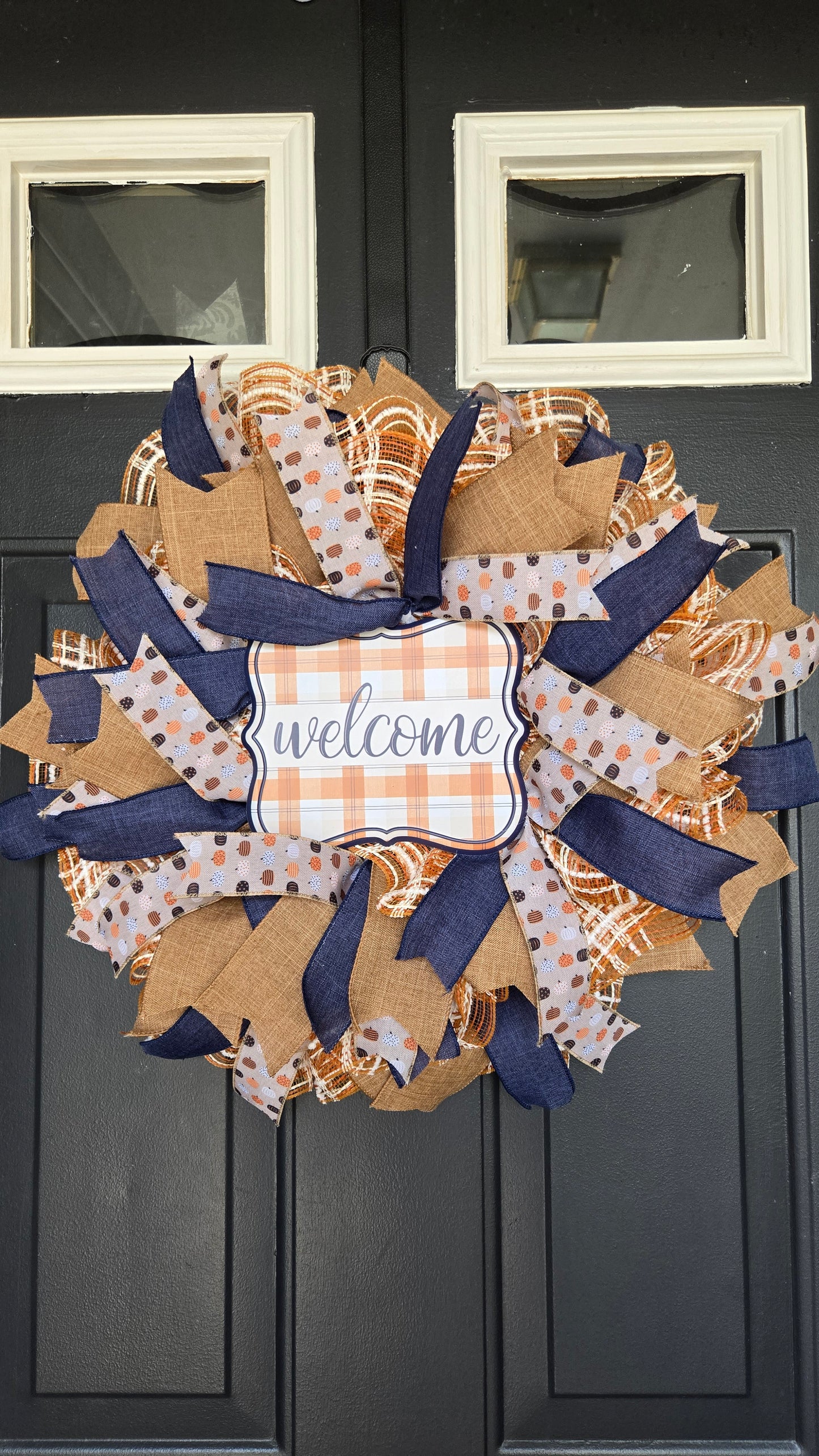 Fall Wreath - Plaid Welcome