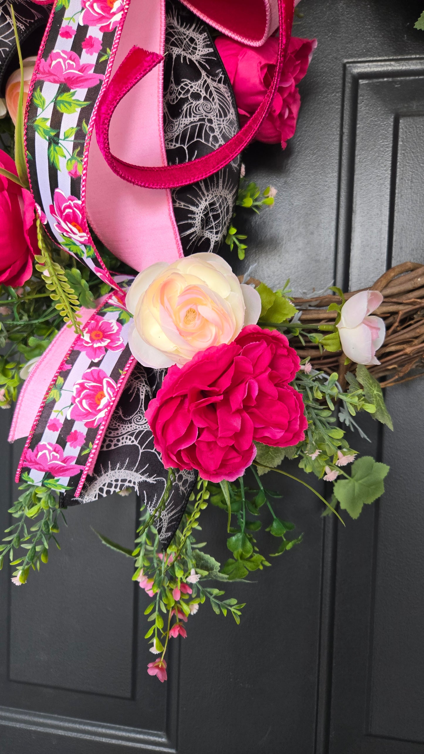 Pink Spring Peony Grapevine Wreath - Elegant Everyday Decor