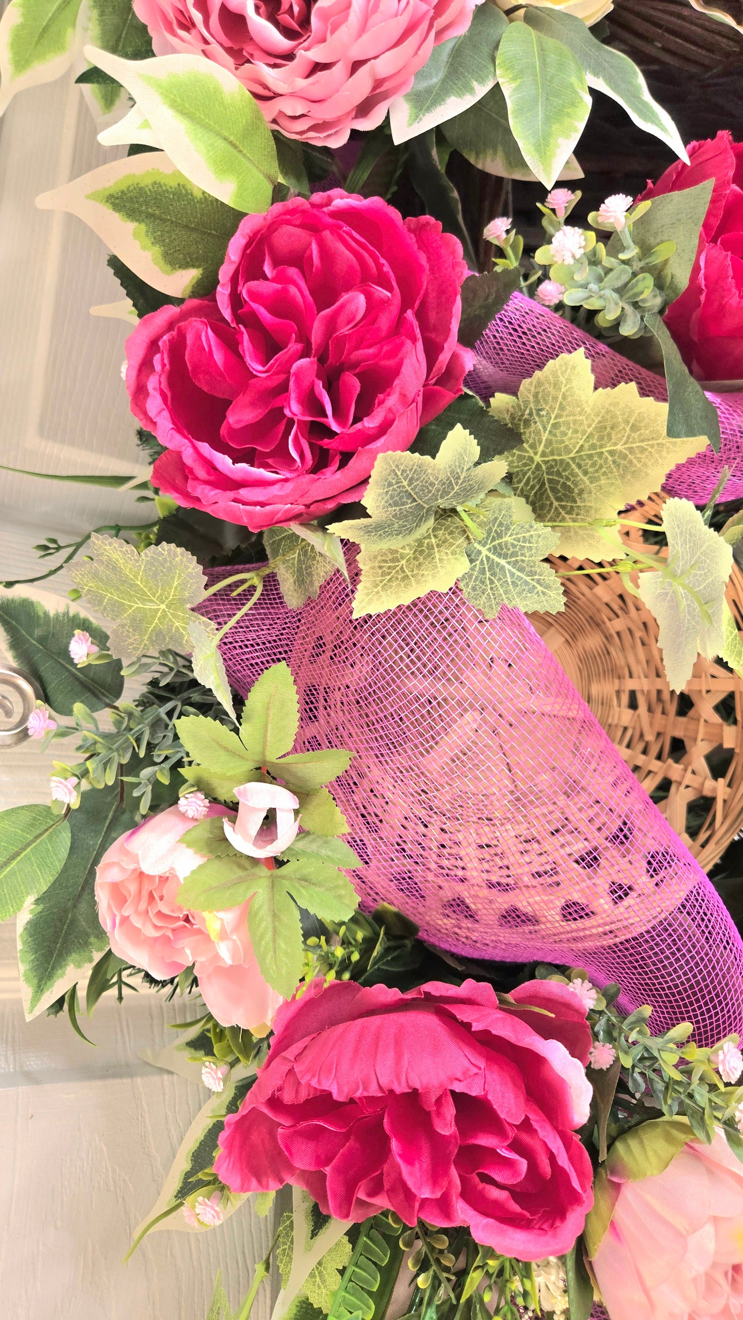 51" Peony Festival and Basket Swag