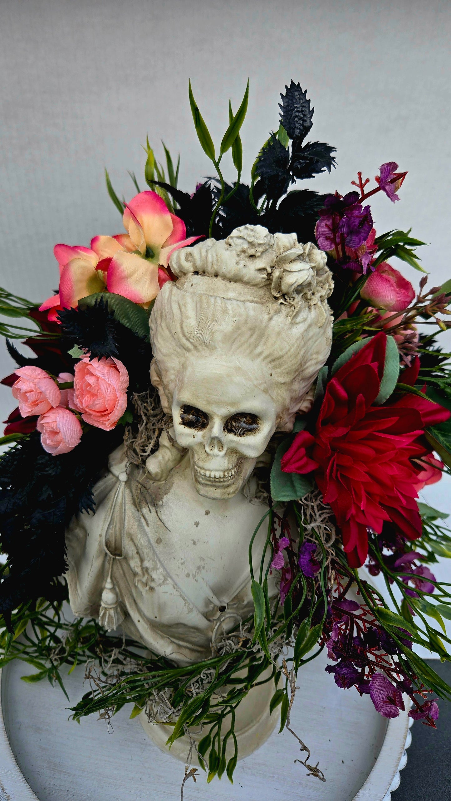 Gothic Skull Bust Arrangement - Mother's Day Gift Idea - Stuffs n Things by JD