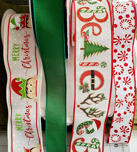 Christmas Believe Elf & Peppermint Ribbon Bundle Kits My Store