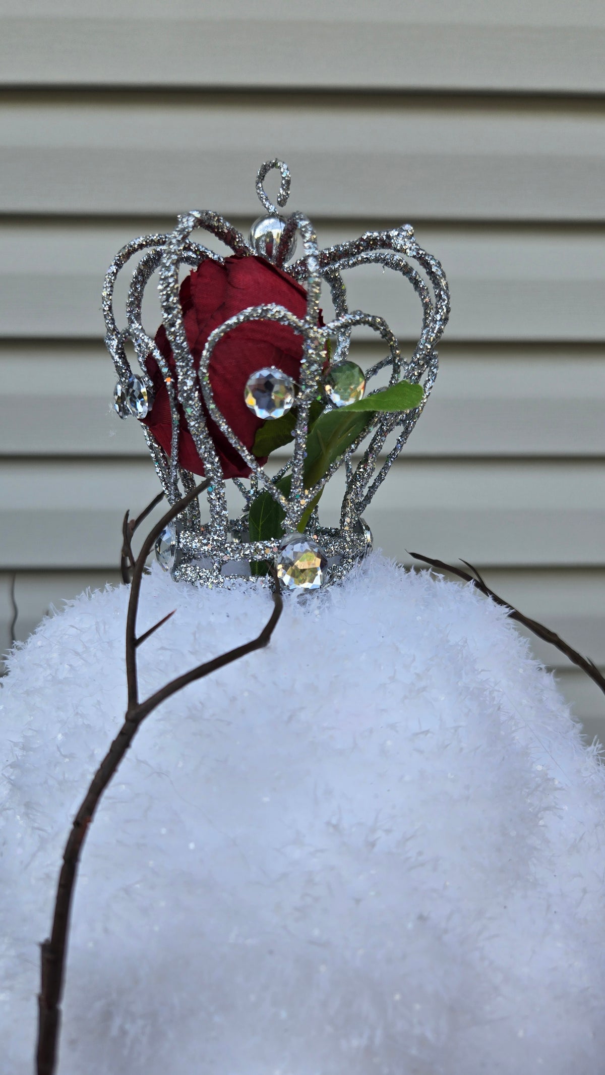 Enchanted Rose Christmas Centerpiece | Beauty and the Beast Inspired Holiday Decor | Disney Inspired Winter Fairytale Arrangement
