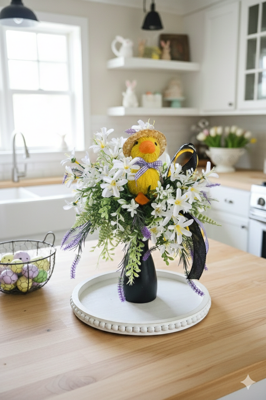 Spring Duck Candlestick Arrangement - Party Decor