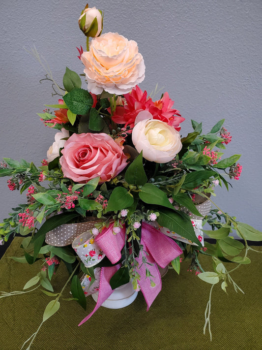 Peony Floral Candlestick Arrangement Stuffs n Things by JD