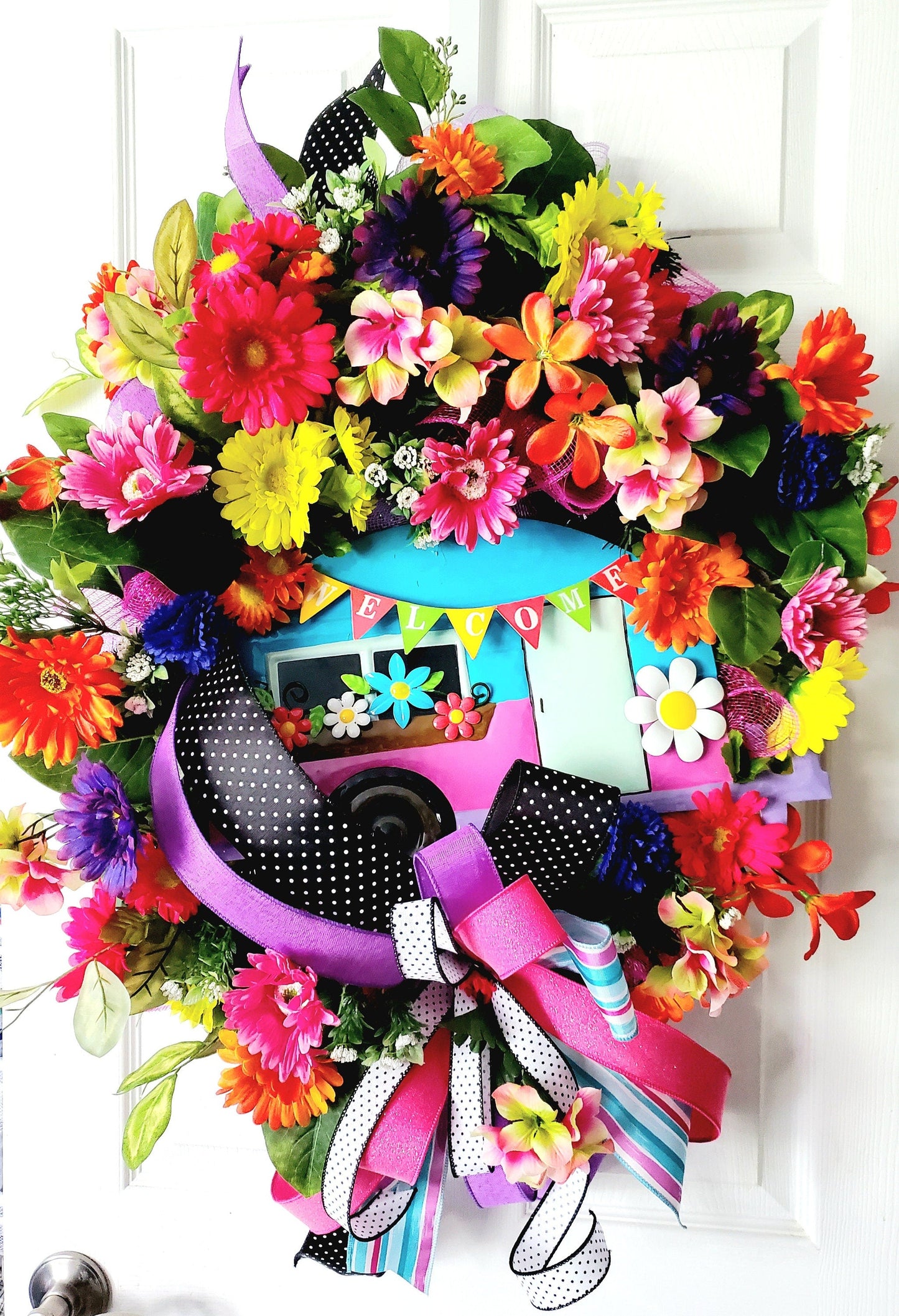 Glamping Camper/RV Welcome Front Door Wreath Stuffs n Things by JD