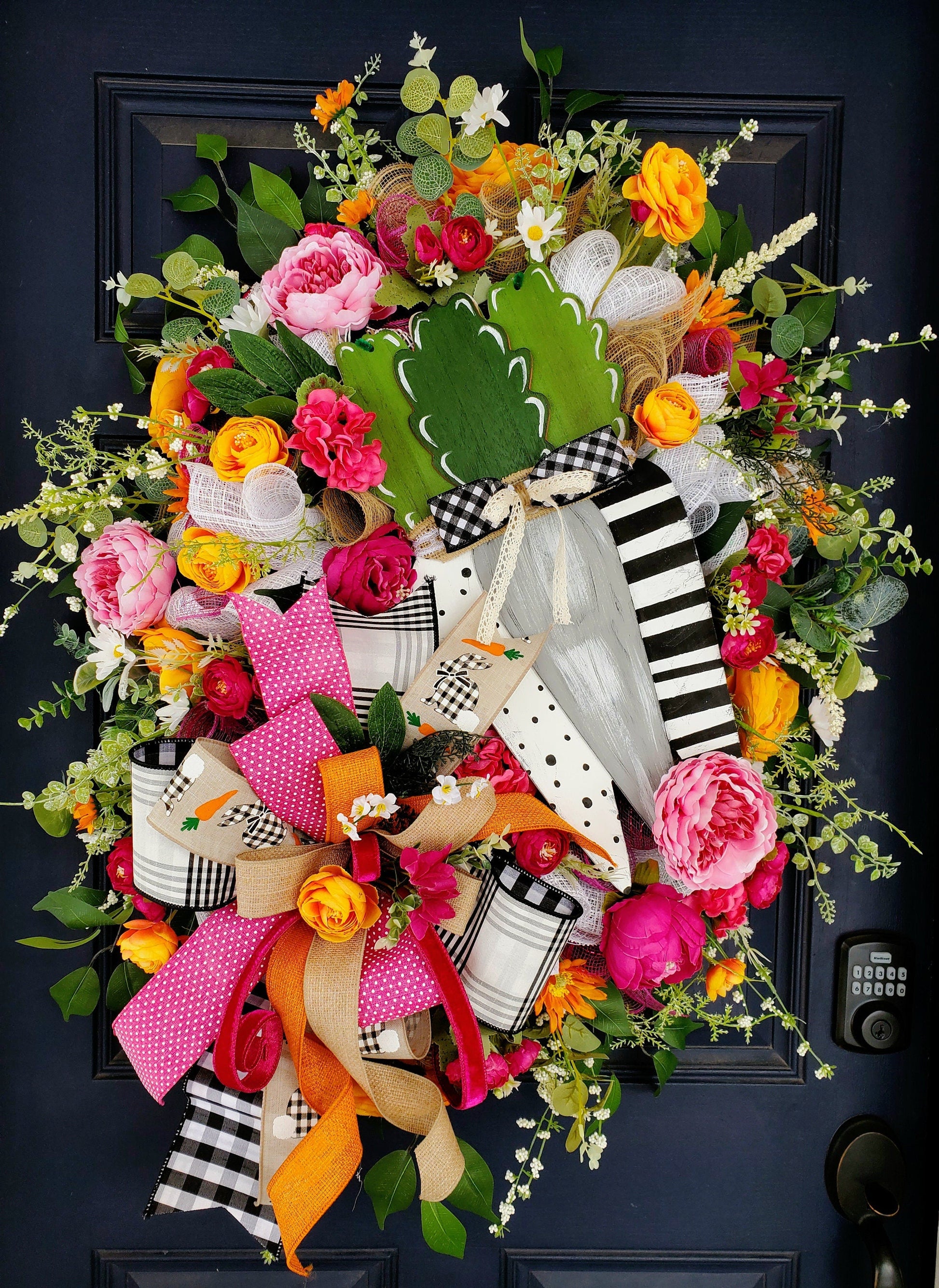 Farmhouse Style Carrot Front Door Wreath Stuffs n Things by JD