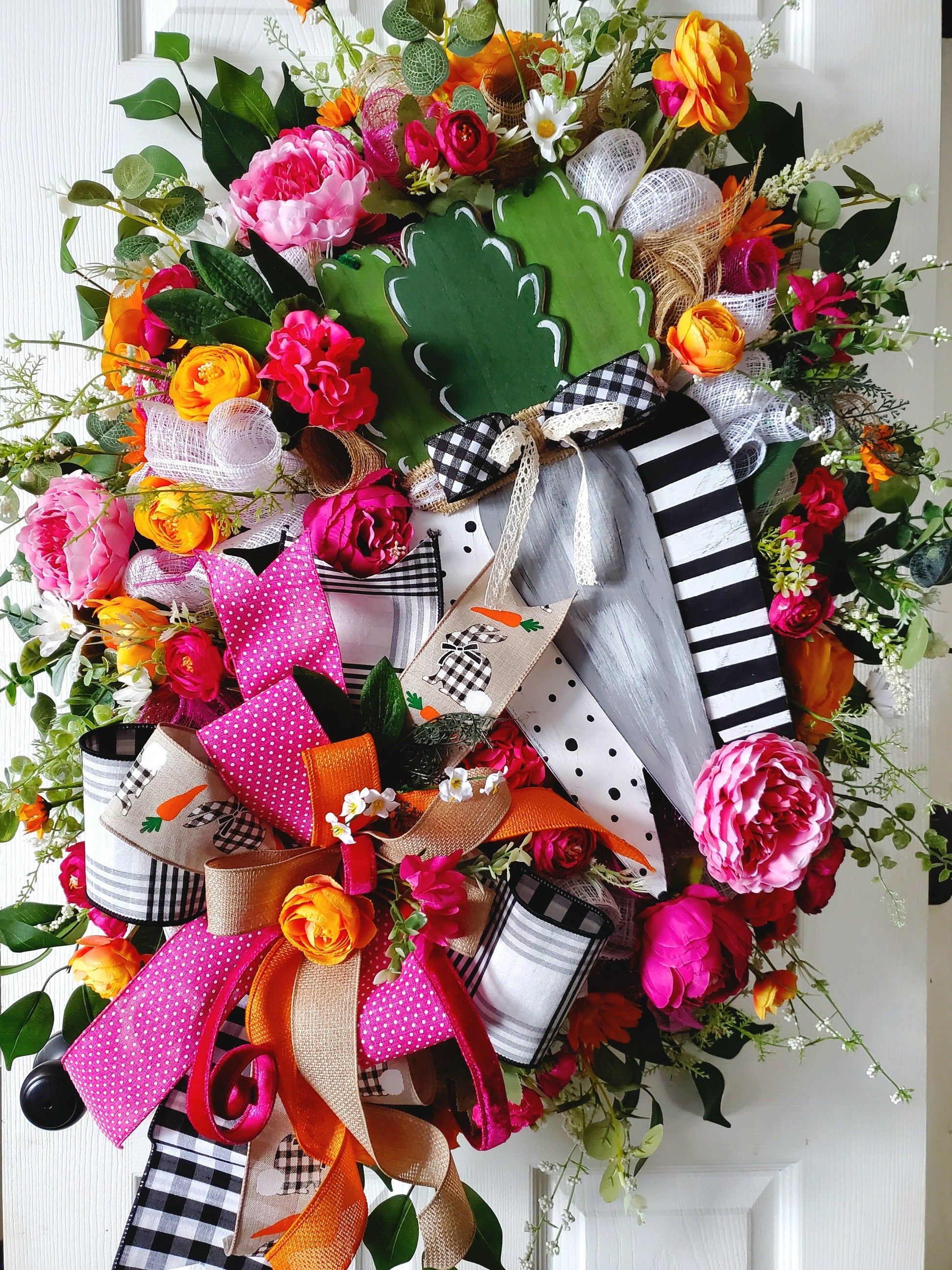 Farmhouse Style Carrot Front Door Wreath Stuffs n Things by JD