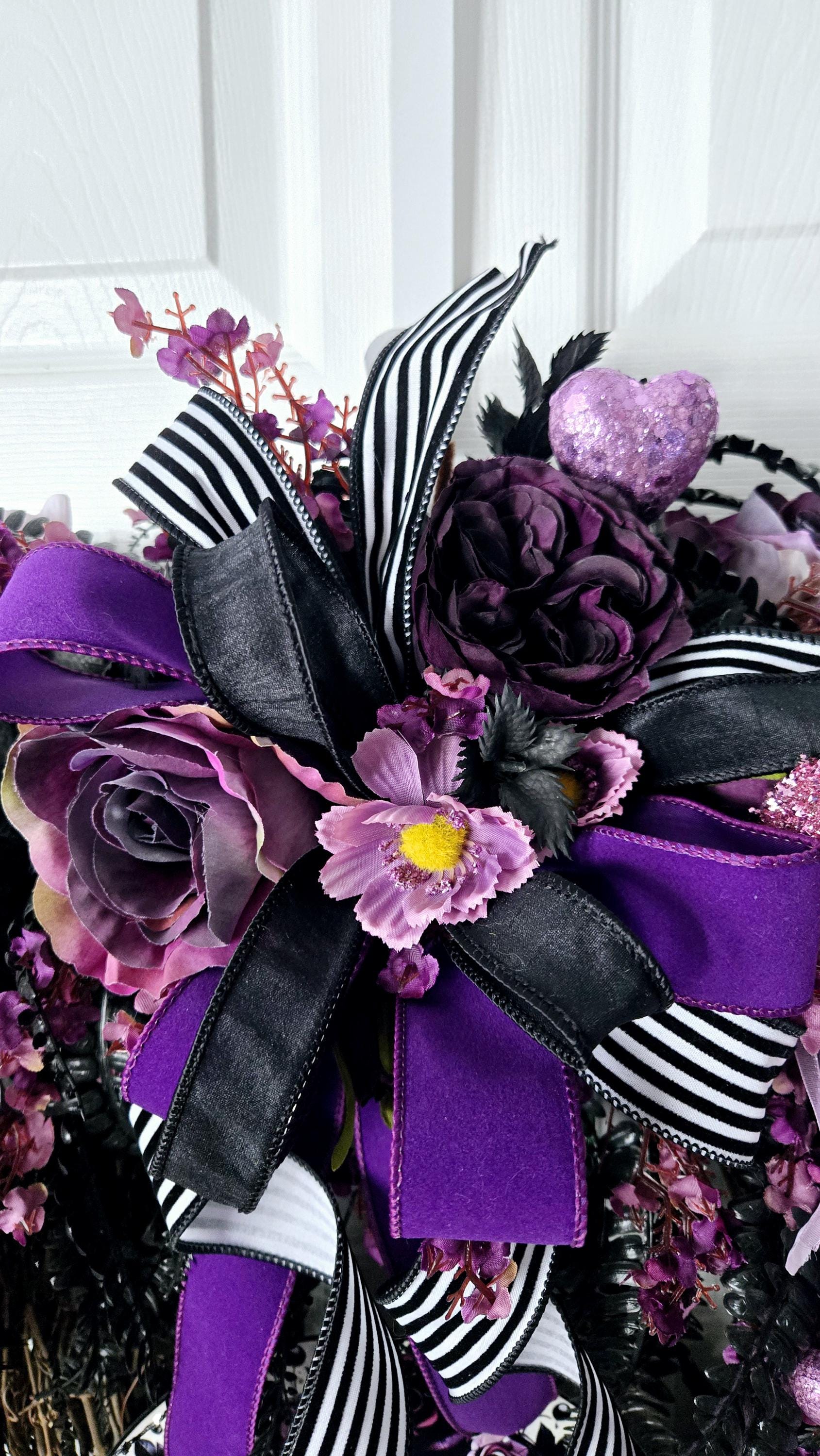 Gothic Front Door Wreath with Removable Heart Sign - Romantic style Stuffs n Things by JD