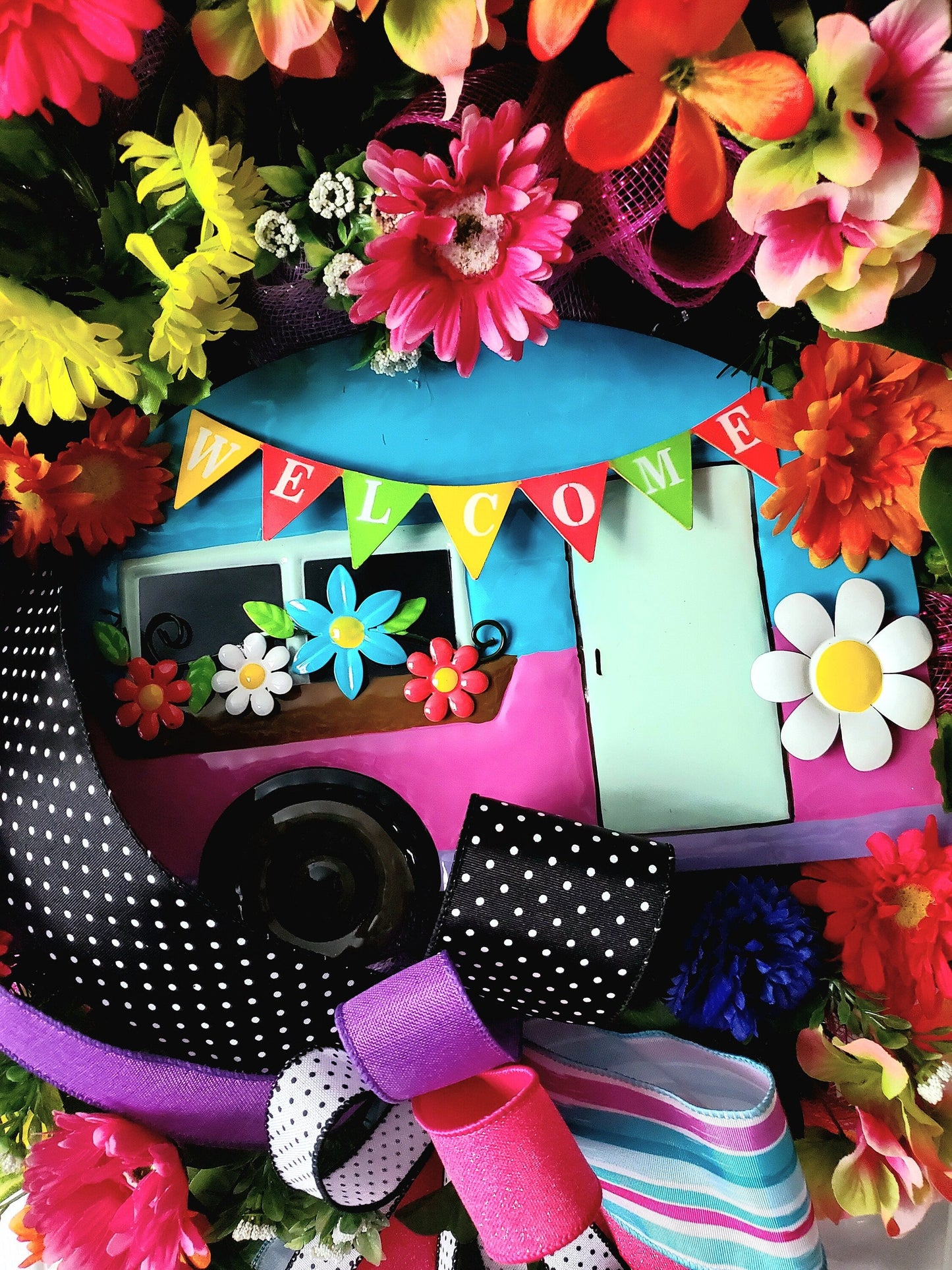 Glamping Camper/RV Welcome Front Door Wreath Stuffs n Things by JD
