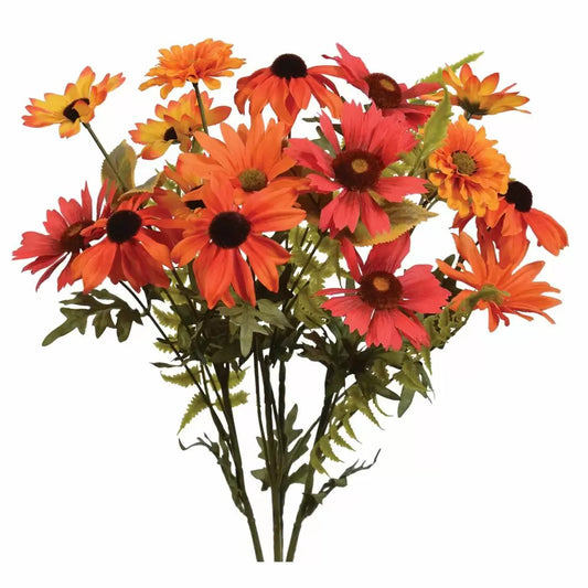 17" Mixed Daisy & Zinnia Bush