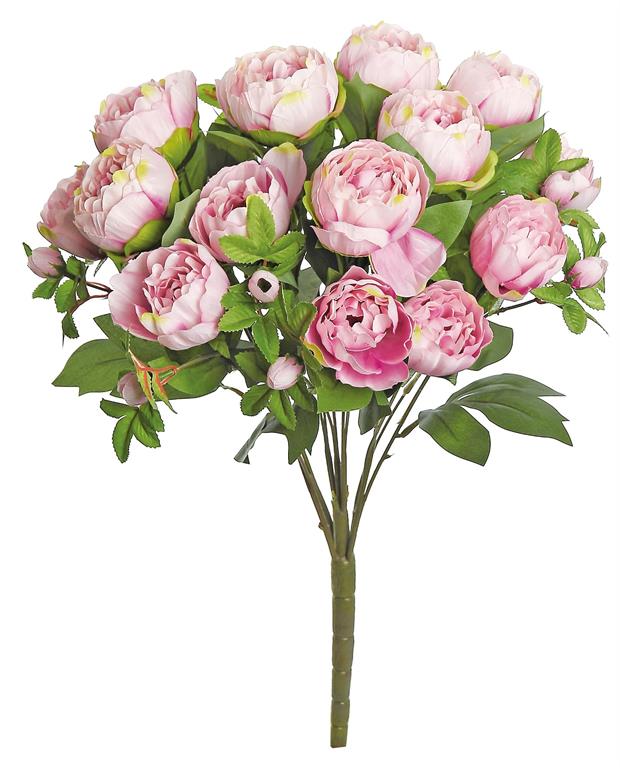 23" Realistic Peony Bush - Multiple Colors