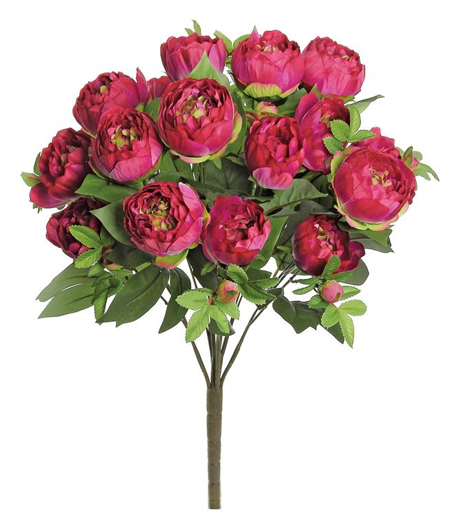 23" Realistic Peony Bush - Multiple Colors