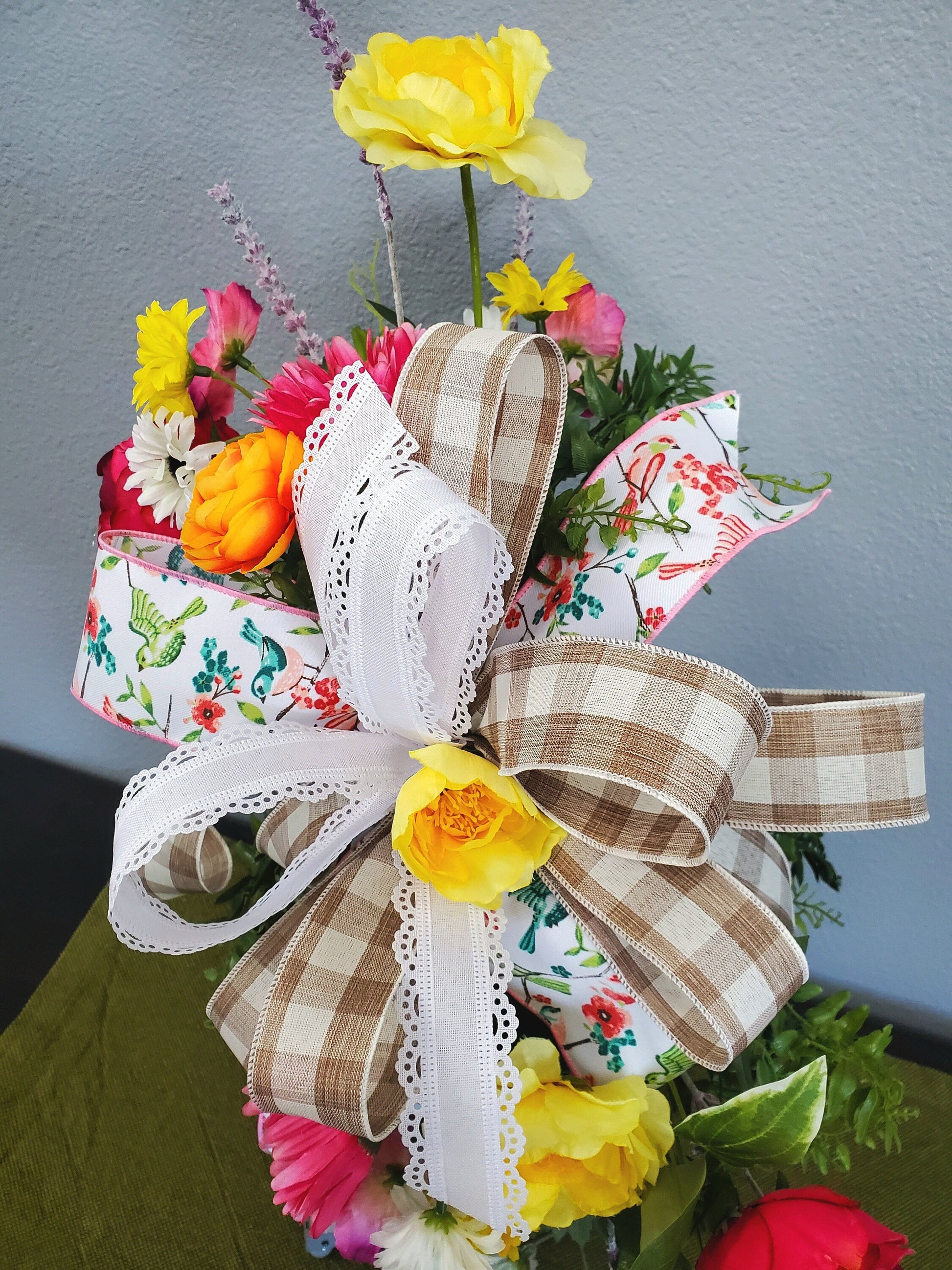 Spring Wildflower Wildflower Lantern Swag and Lantern My Store