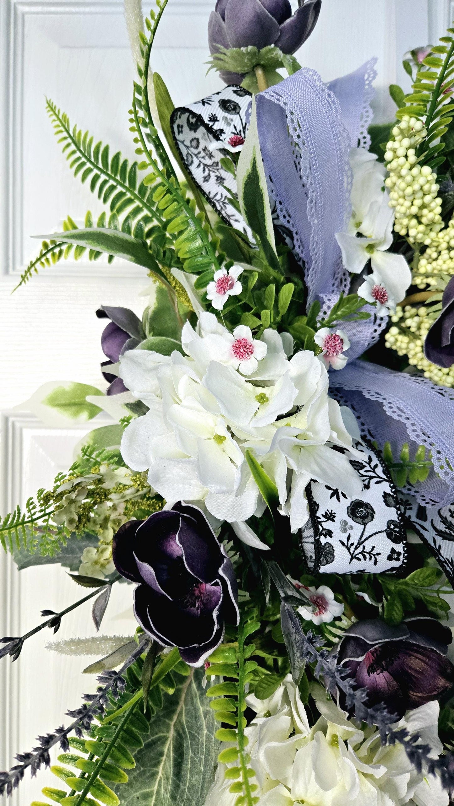 Spring or Summer Purple Every Day Front Door Wreath Stuffs n Things by JD