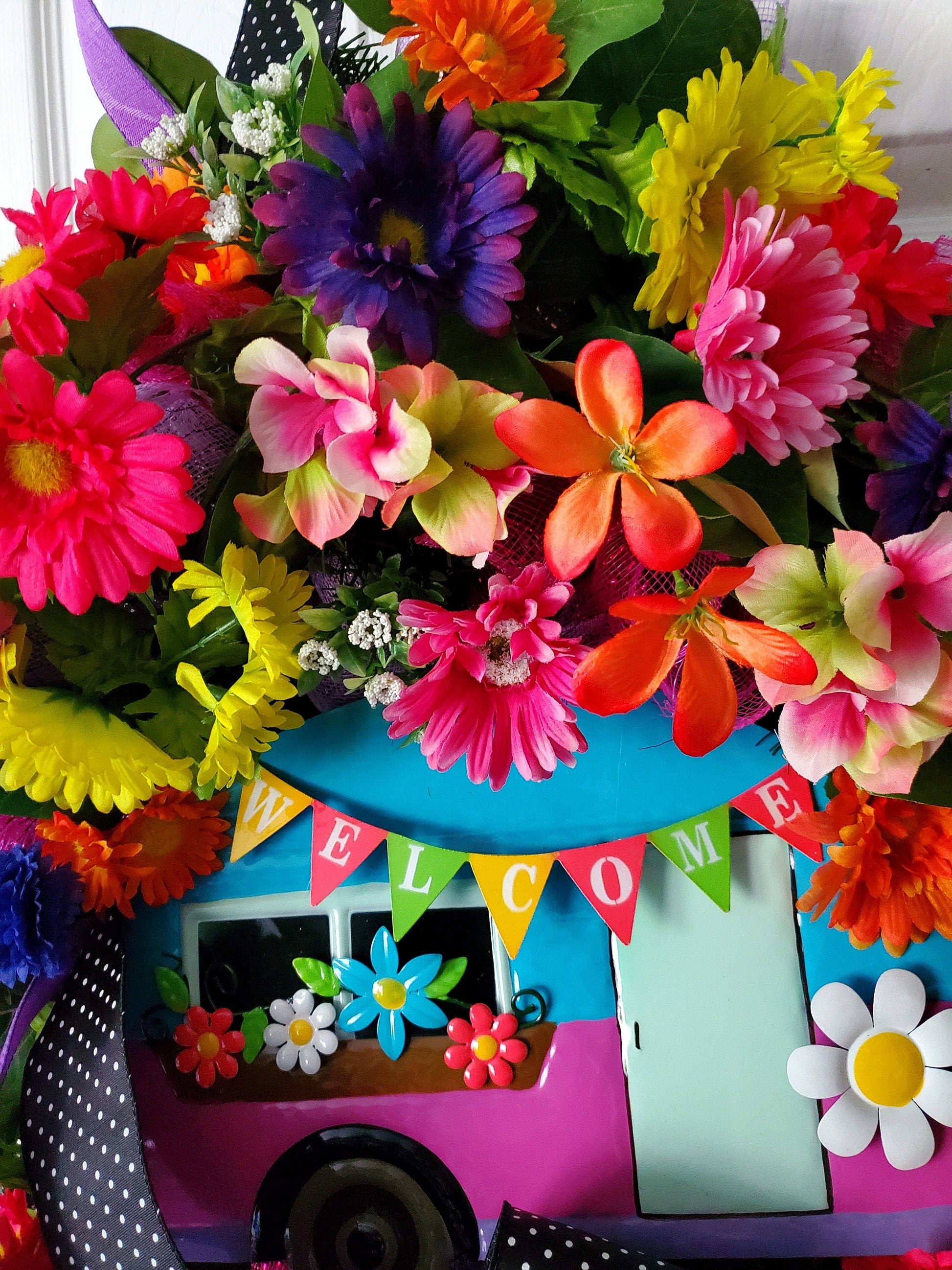 Glamping Camper/RV Welcome Front Door Wreath Stuffs n Things by JD
