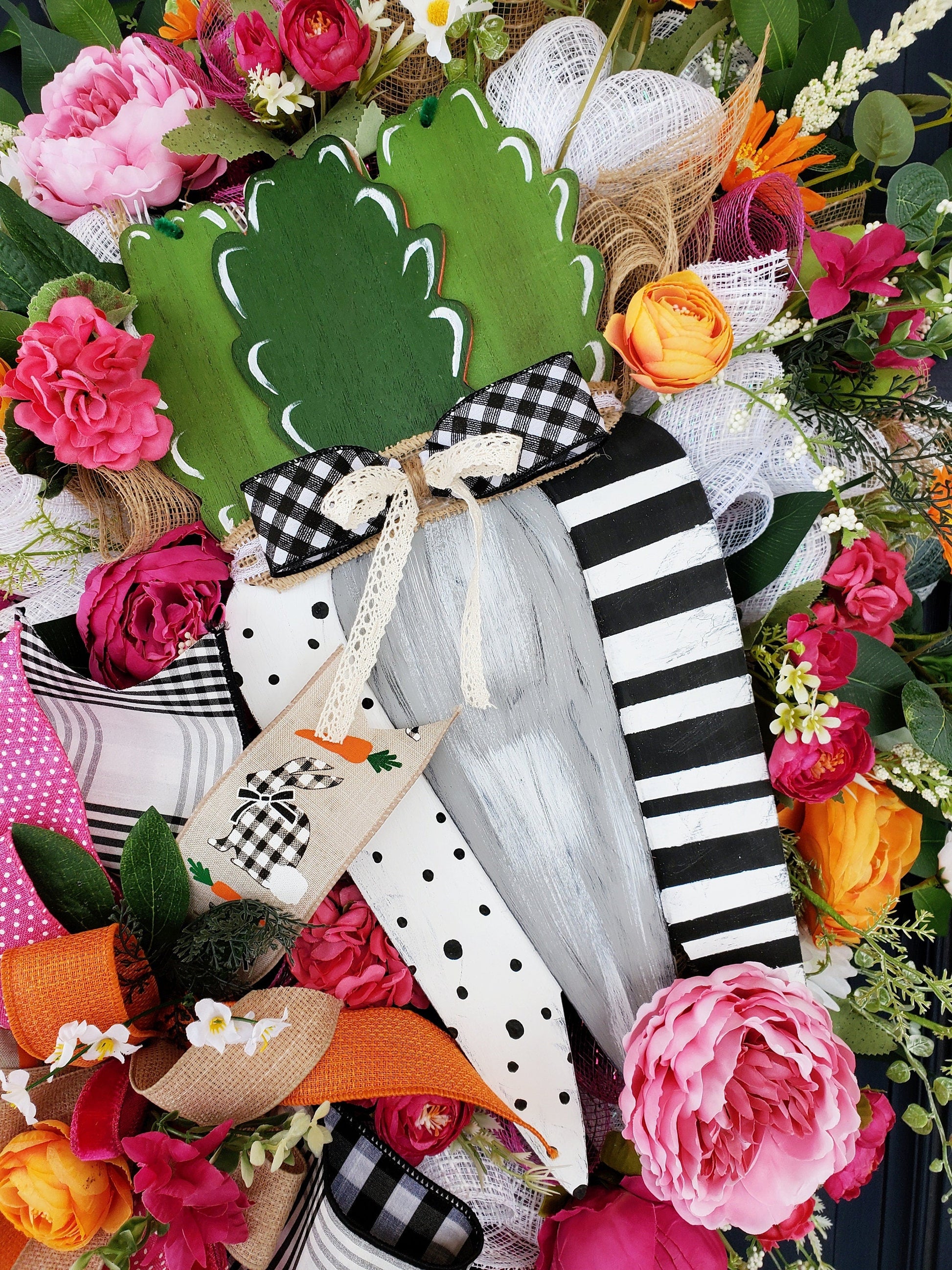 Farmhouse Style Carrot Front Door Wreath Stuffs n Things by JD