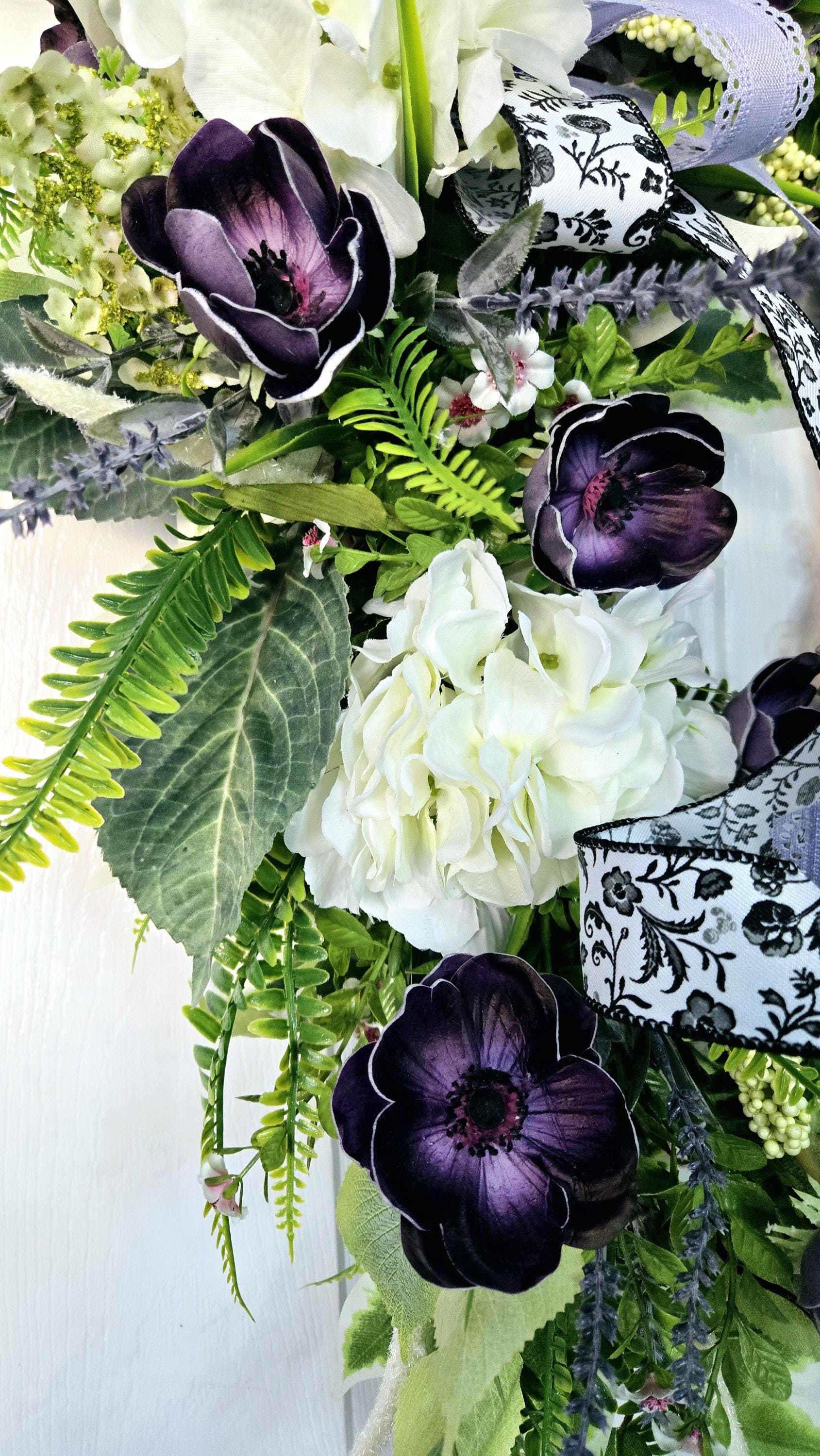 Spring or Summer Purple Every Day Front Door Wreath Stuffs n Things by JD