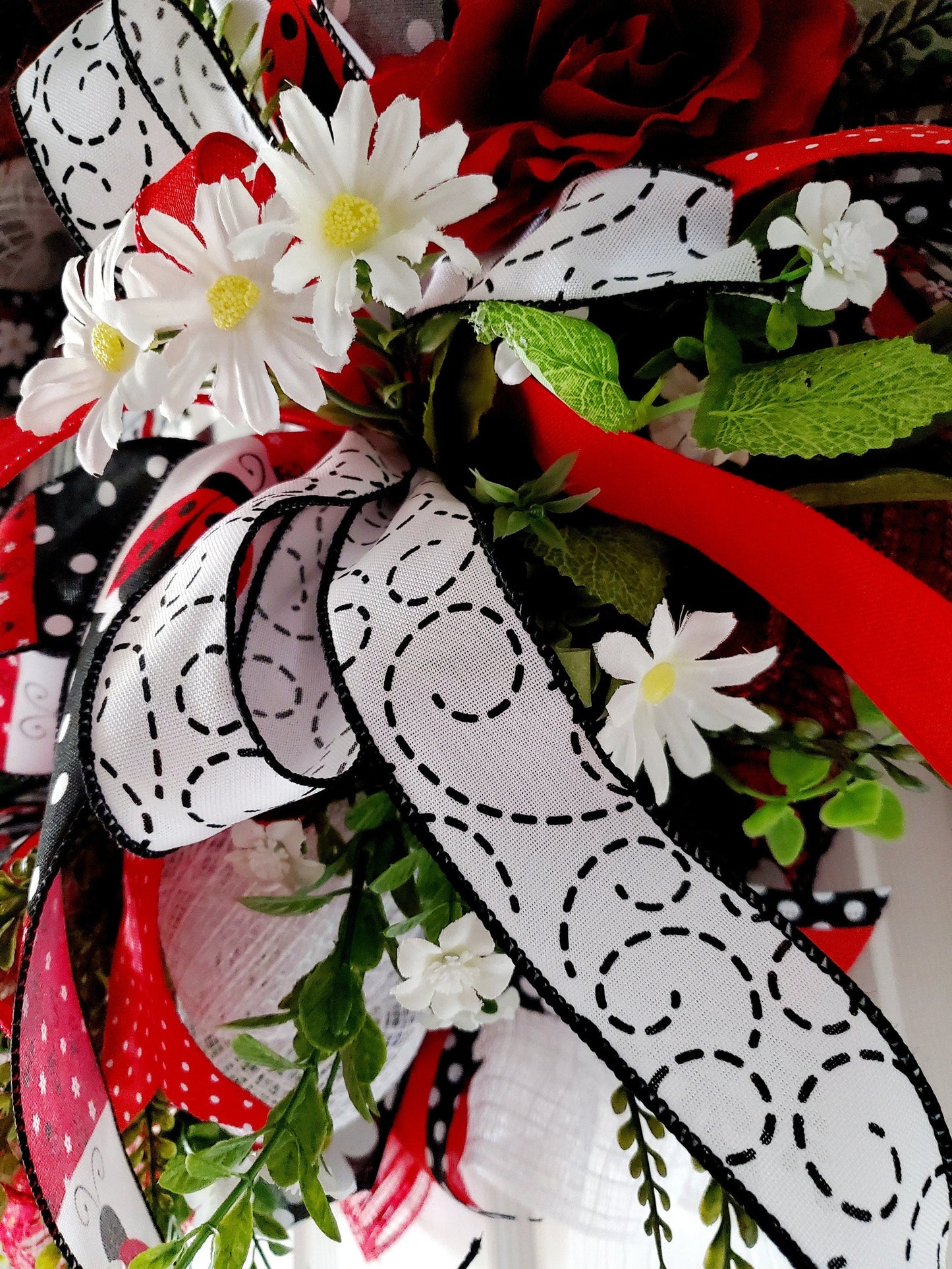 Welcome Ladybug Strawberry Front Door Wreath Stuffs n Things by JD