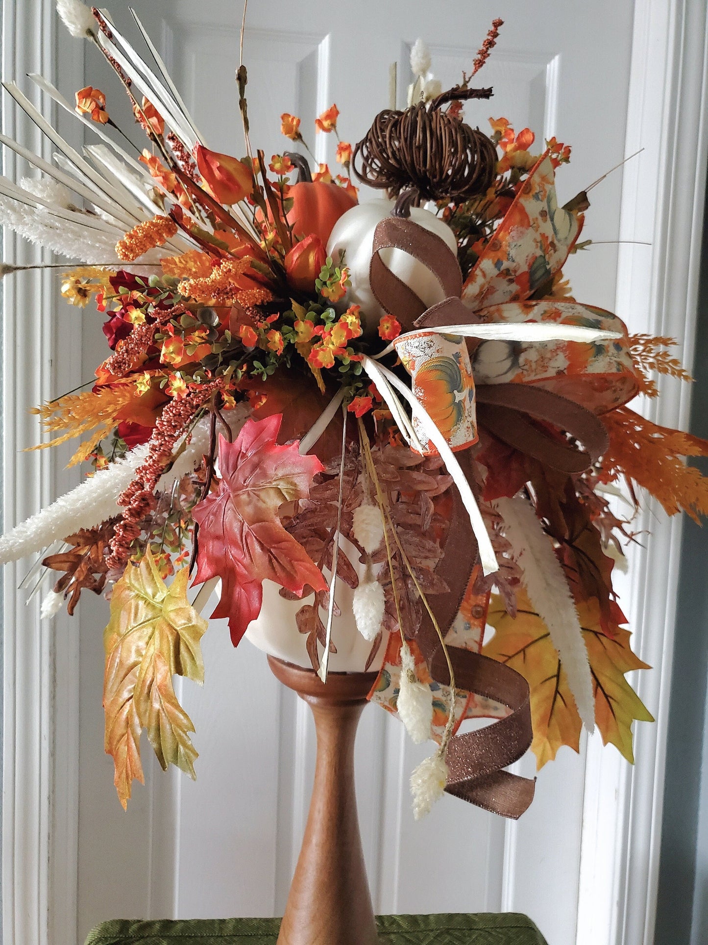 Boho Autumn Harvest Pumpkin Candlestick Centerpiece for Your Fall Table Decor My Store