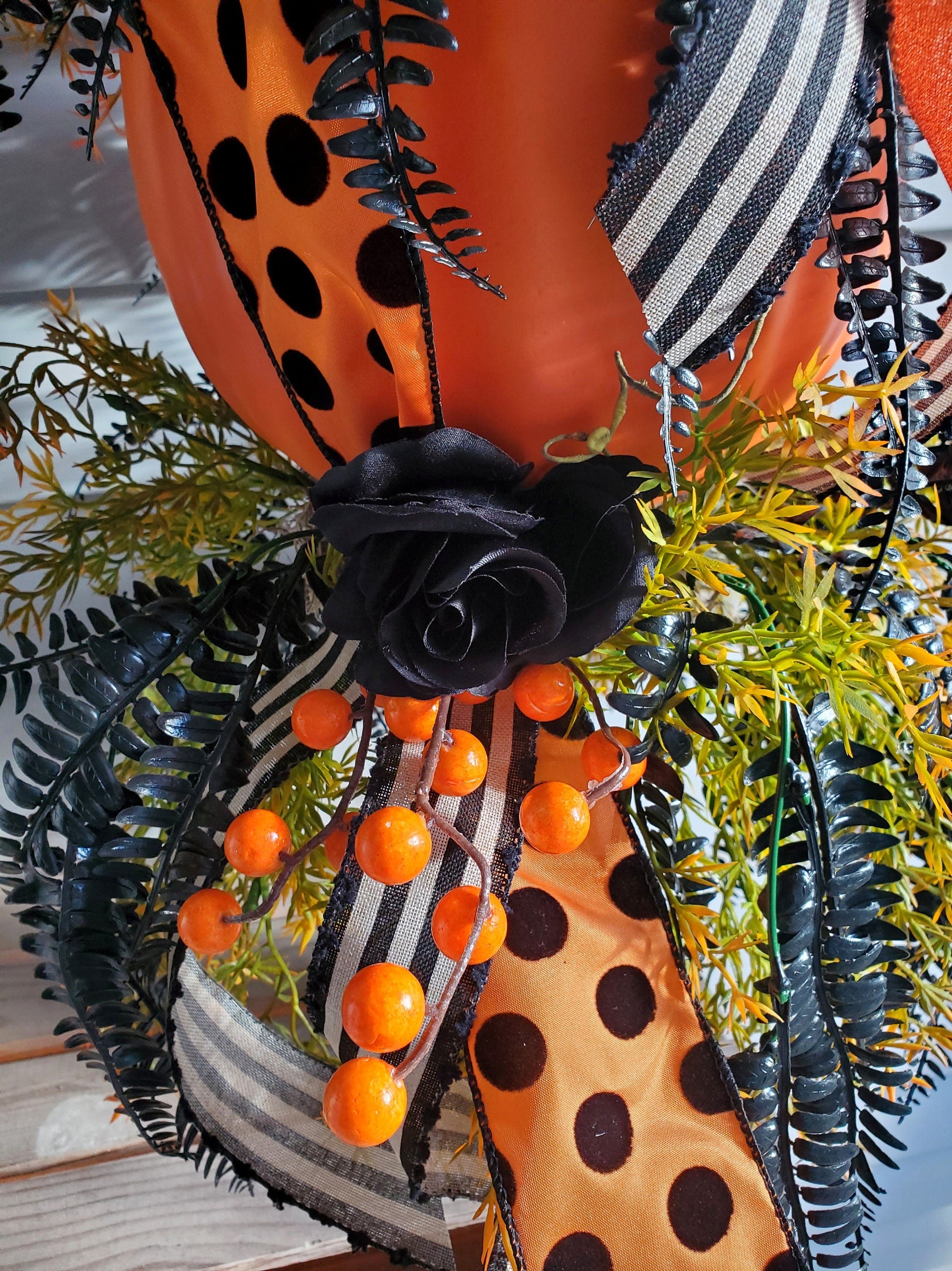 Gothic Skull & Pumpkin Candlestick Centerpiece - Halloween decor Stuffs n Things by JD