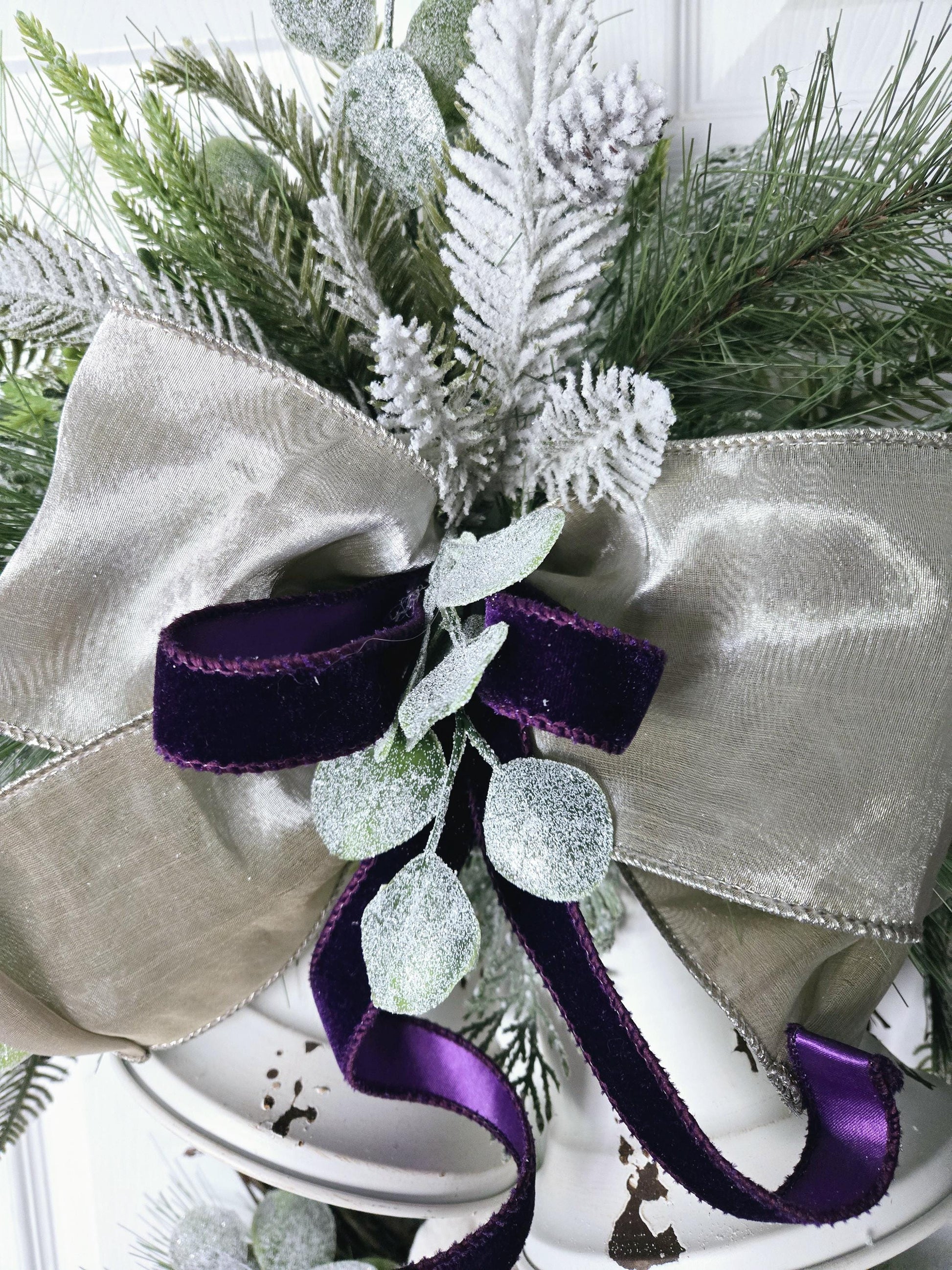 Rustic Bell and Snow Owl Winter or Holiday Grapevine Wreath for Front Door Stuffs n Things by JD