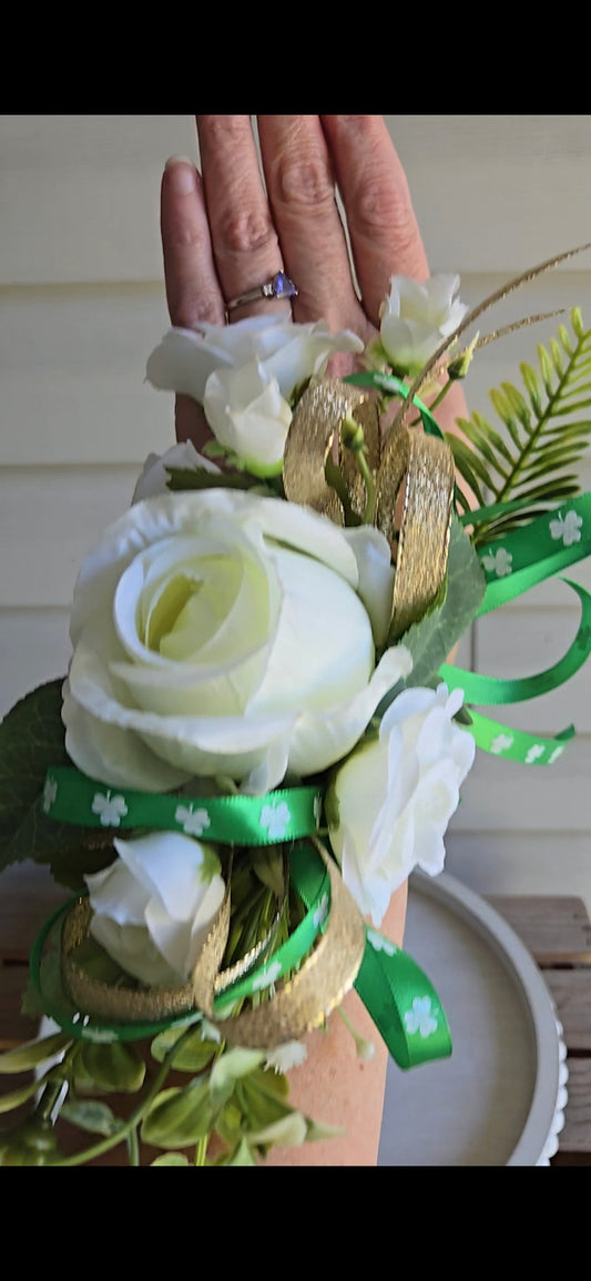 Custom Homecoming Corsage or Bottle Bouquet – Personalized Colors & Themes, Keepsake Faux Floral Arrangement