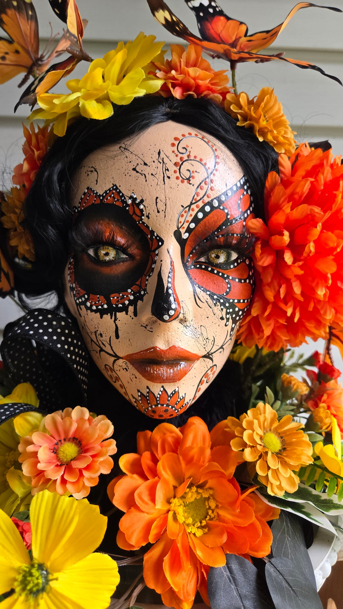Monarch Día de los Muertos Centerpiece, Day of the Dead Arrangement