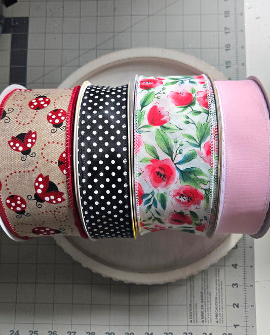 Spring Summer Wired Ribbon, Premium Ribbon Bundles, Wreath Ribbon Kits, Wired Ribbon Sets, Ribbon Supplies, Multiple Ribbon Varieties