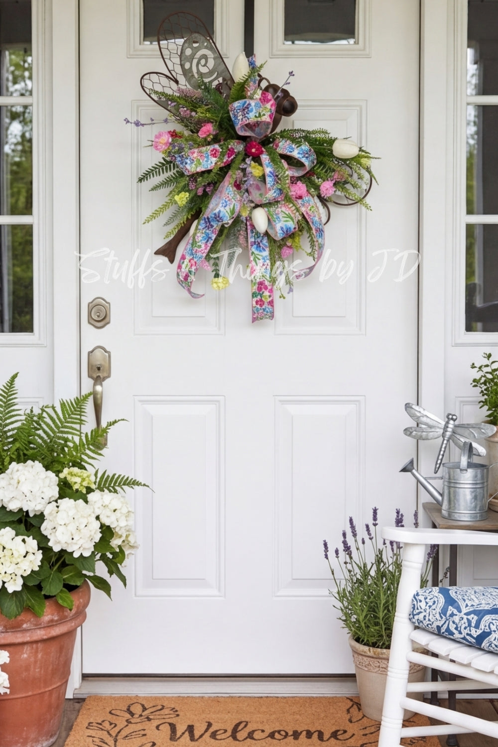Garden Dragonfly Floral Hanger