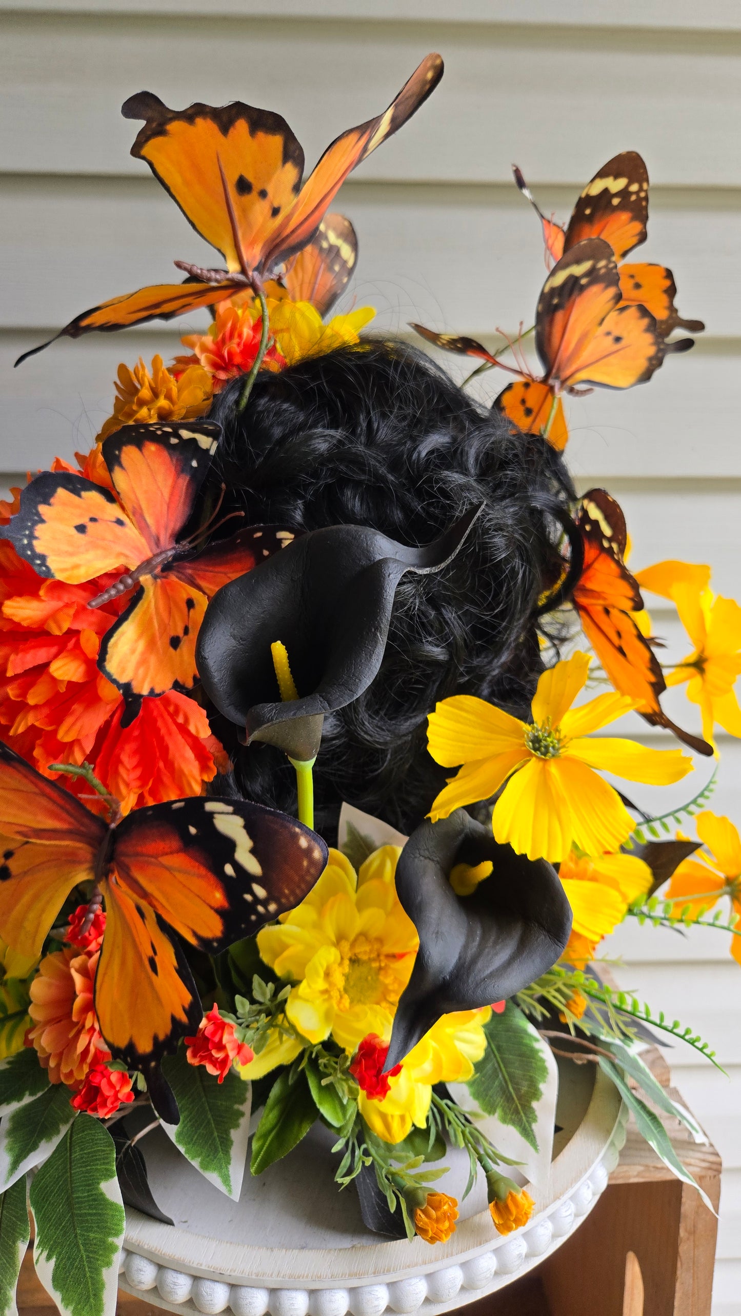 Monarch Día de los Muertos Centerpiece, Day of the Dead Arrangement