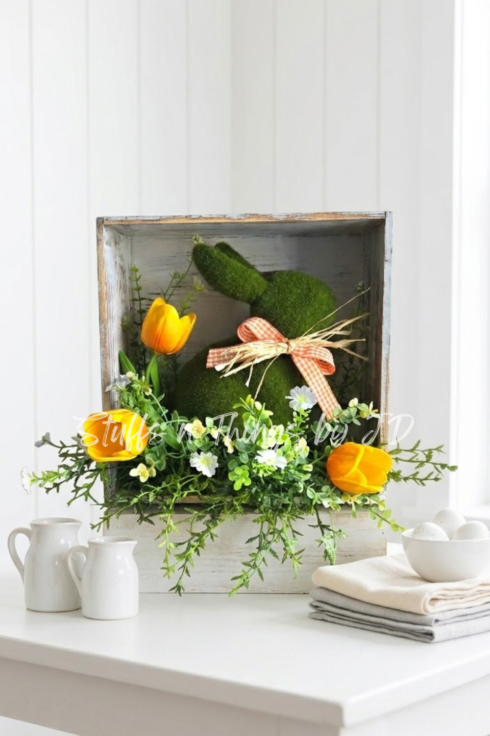 Sweet Meadow Bunny Box Set – Rustic Spring Mantle Duo