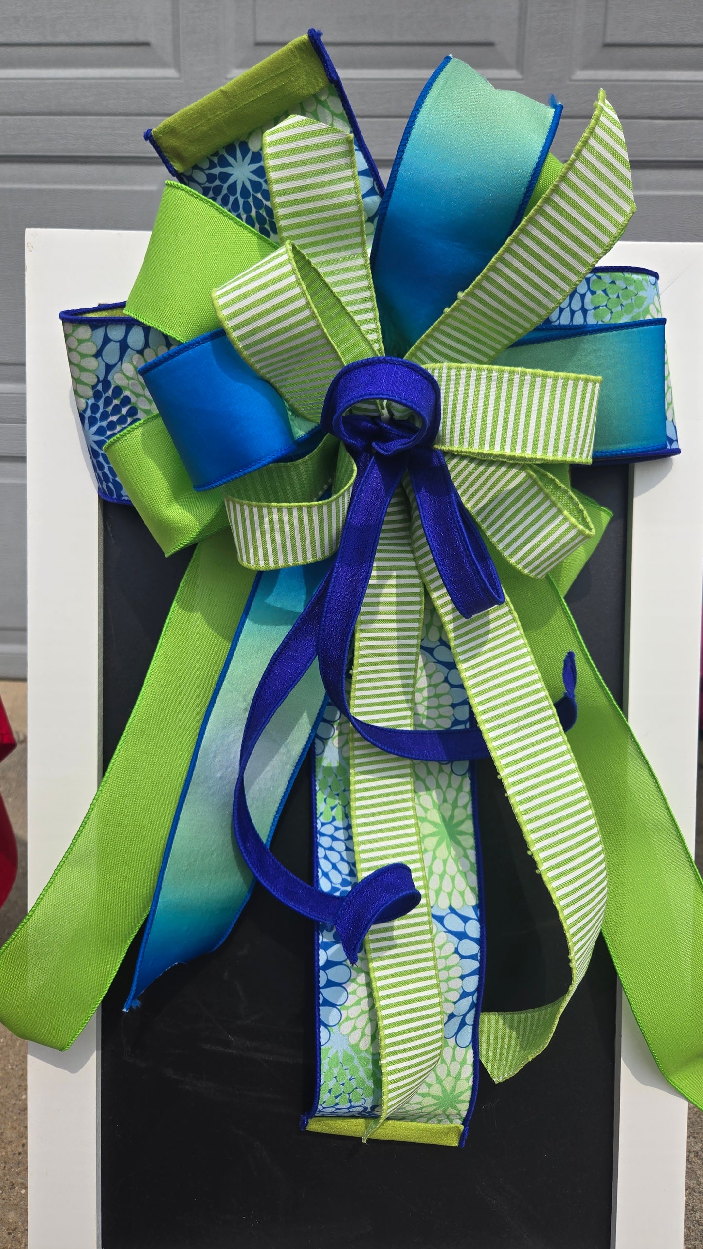 Wreath Bow - Changeable Coastal Summer Bow for Large Wreaths