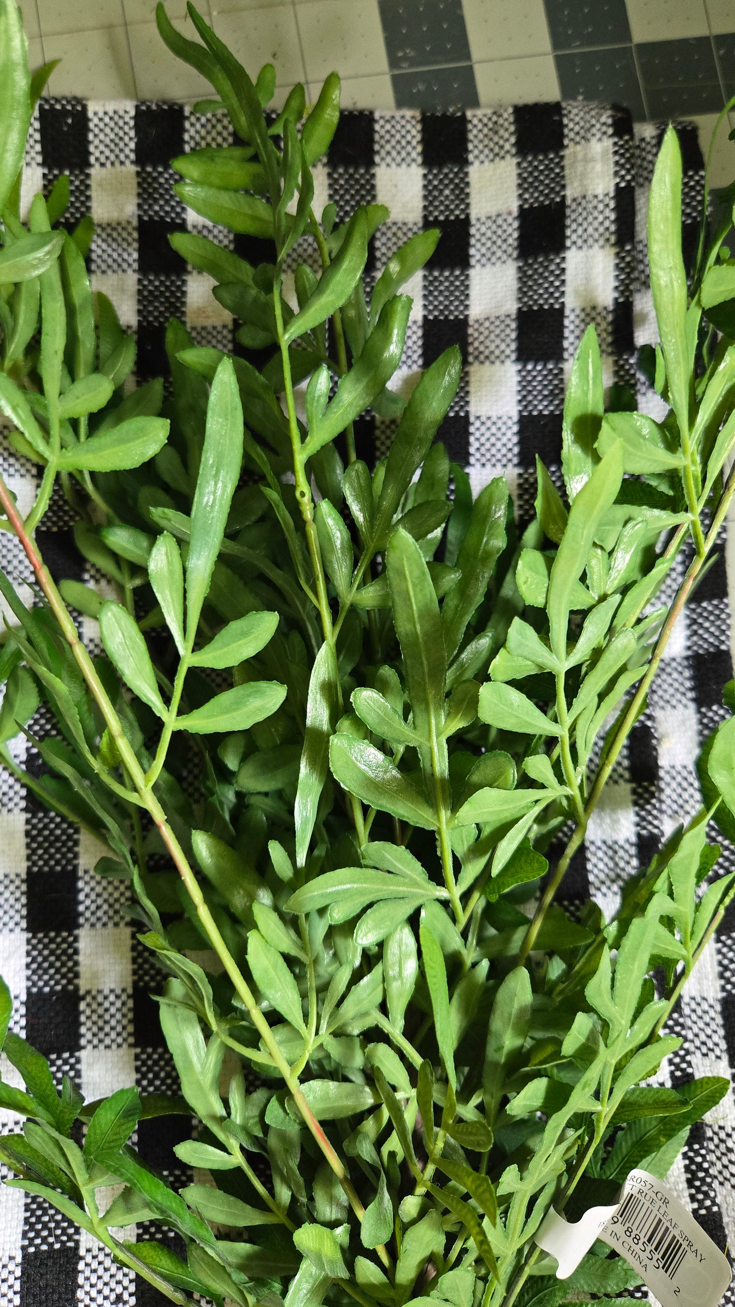 18" UV Protected Rue Leaf Spray - Faux Greenery
