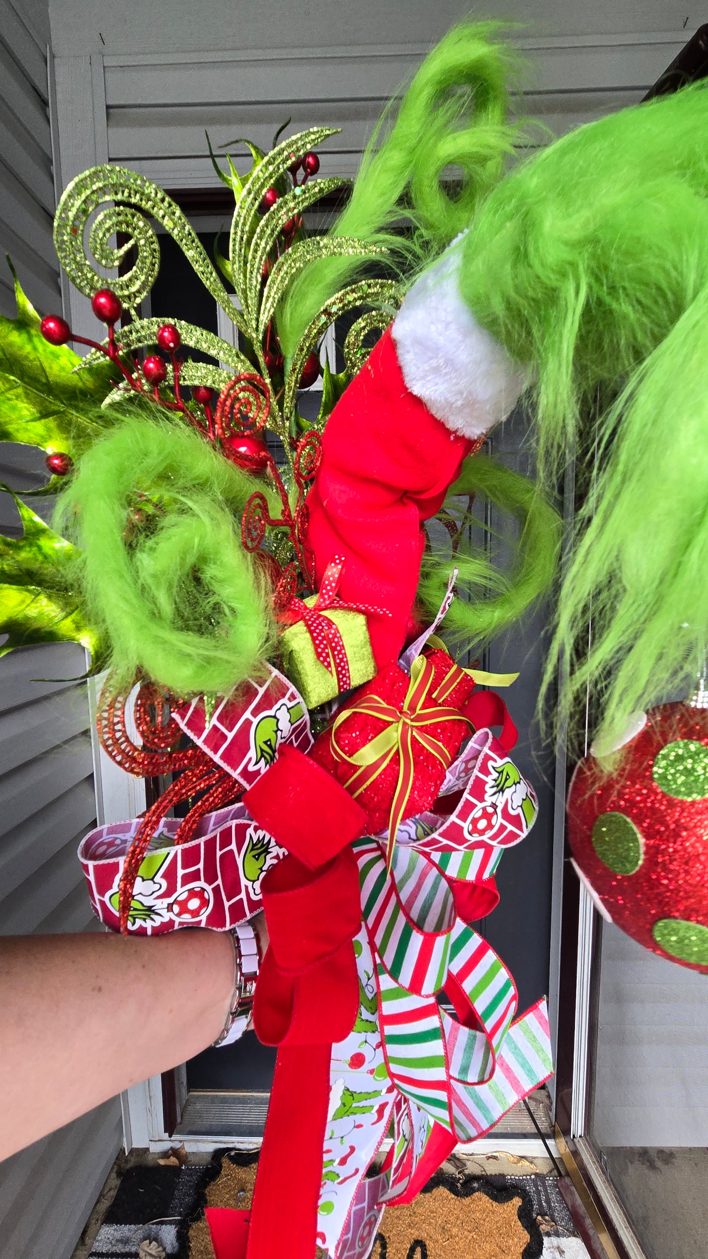 Christmas Tree Topper - Green Monster inspired whimsical decor
