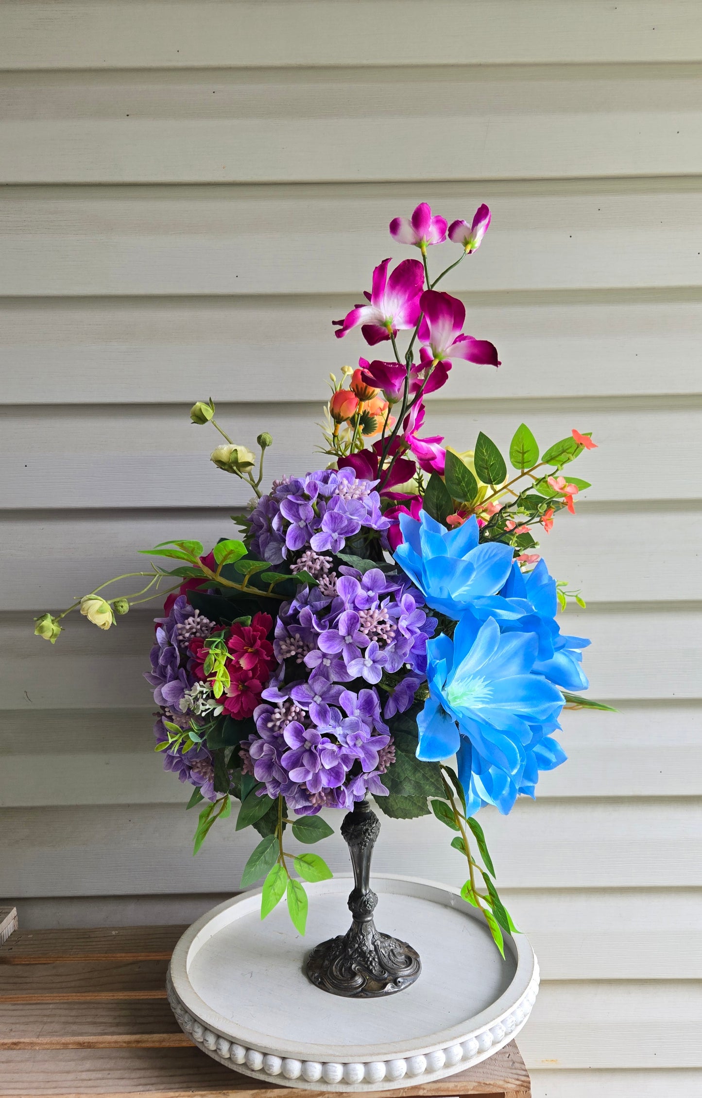 Bloom & Brilliance Candlestick Arrangement – 24” Statement Floral Centerpiece