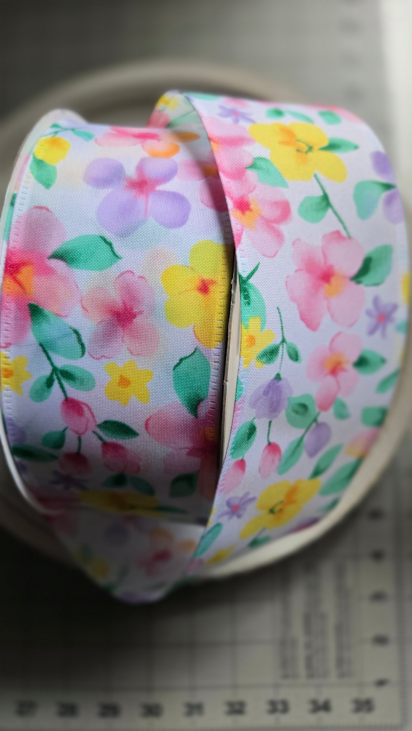 50 yard 2.5 inch Wired Spring Summer Ribbon - Multiple Options