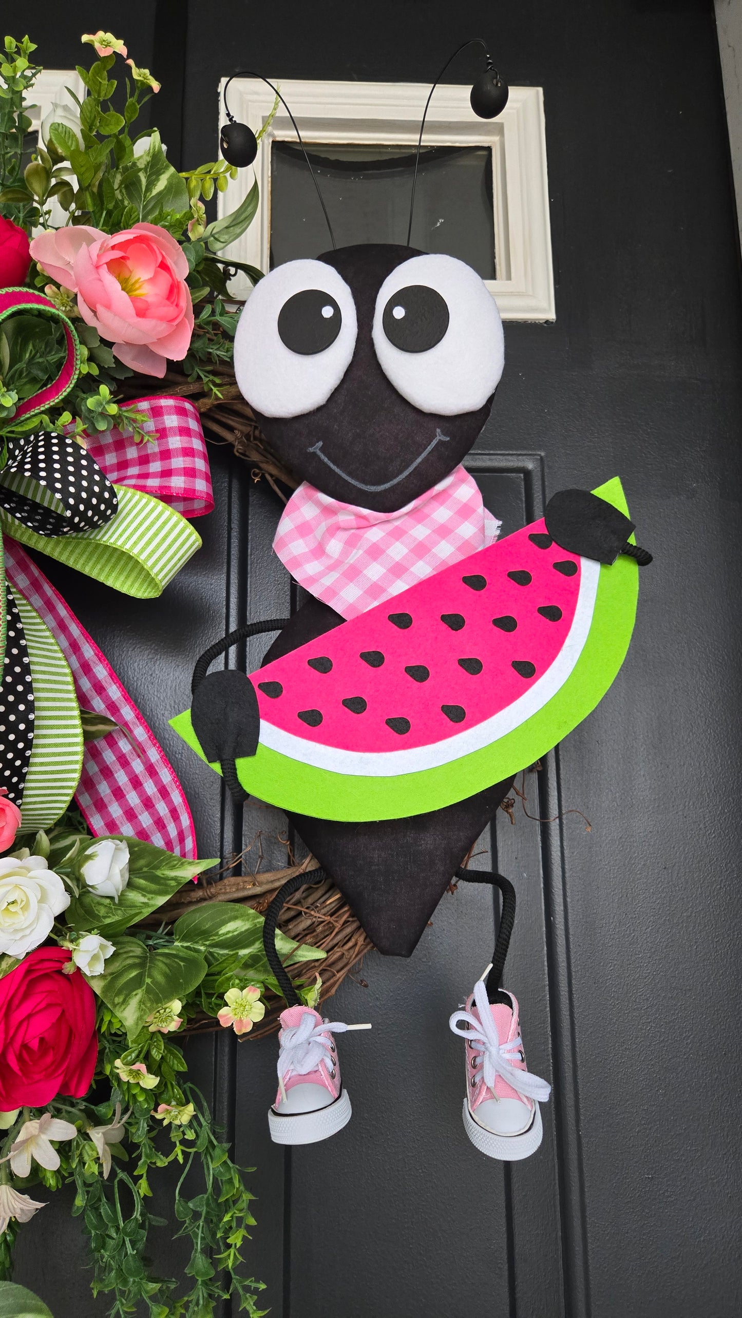 Watermelon Ant Grapevine Wreath | Summer Front Door Wreath