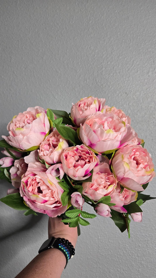 23" Realistic Peony Bush - Multiple Colors