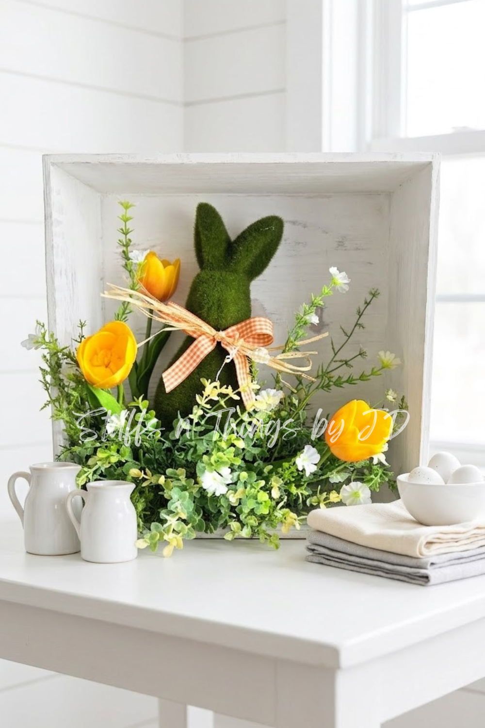 Sweet Meadow Bunny Box Set – Rustic Spring Mantle Duo