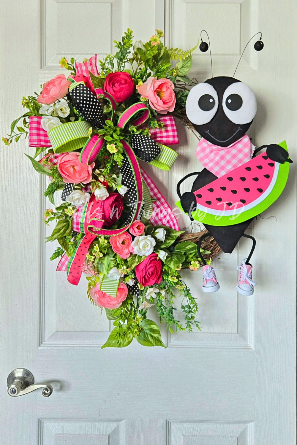Watermelon Ant Grapevine Wreath | Summer Front Door Wreath