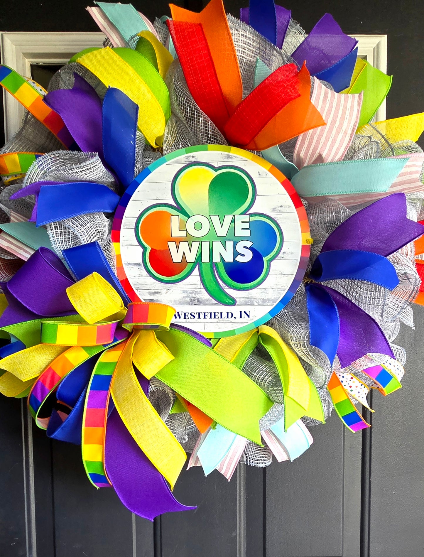 Pride Wreath - Rainbow LGBTQIA+ Door Wreath