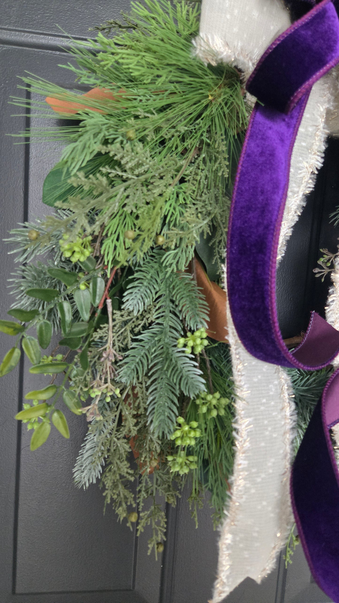 Luxury Winter Greenery Wreath – Everyday Front Door Wreath