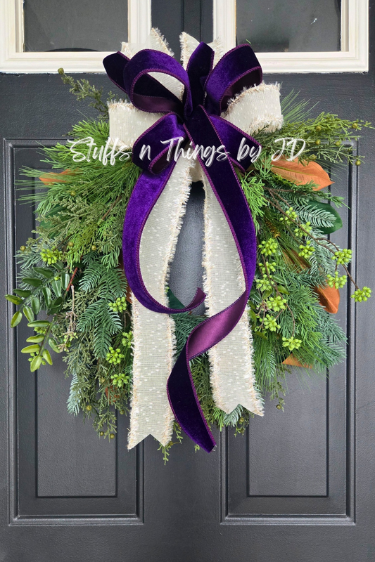 Luxury Winter Greenery Wreath – Everyday Front Door Wreath
