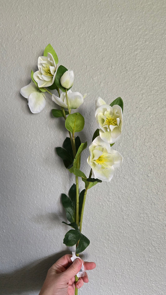 31" Helleborus Spray - Wedding Faux Florals