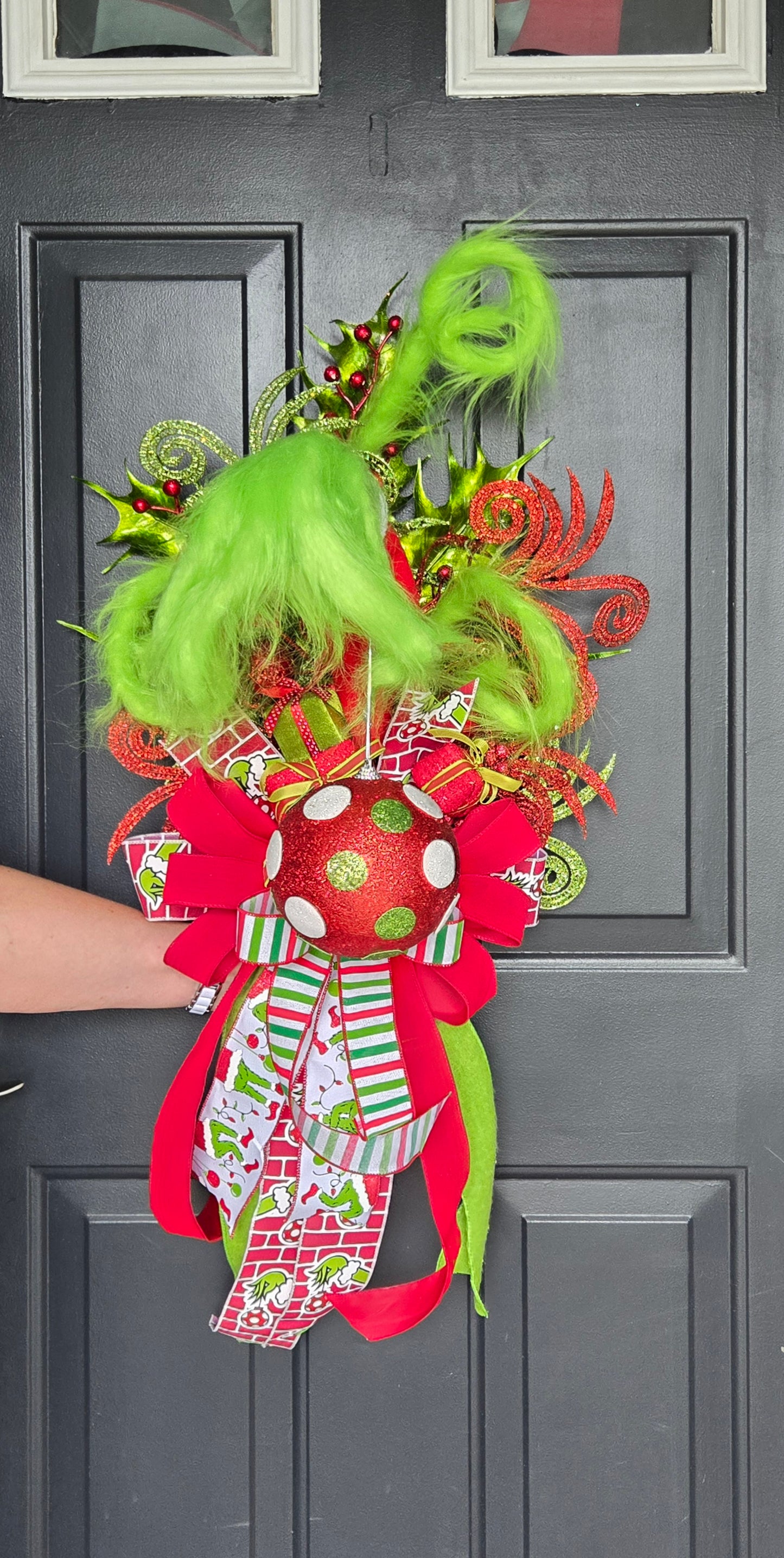 Christmas Tree Topper - Green Monster inspired whimsical decor