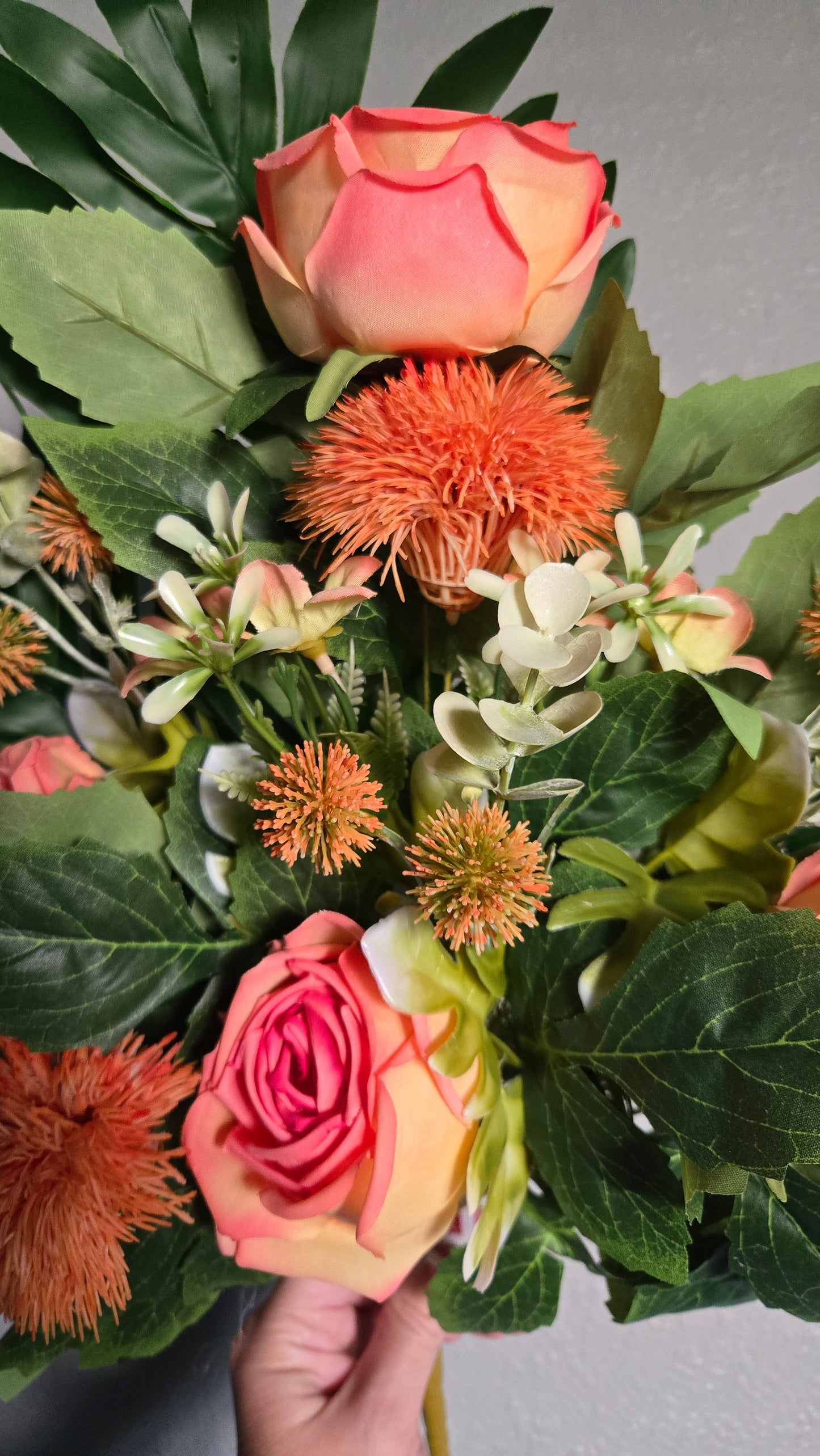 Tropical Rose, Lion's Mane & Berry Faux Floral Bundle - Multiple Colors