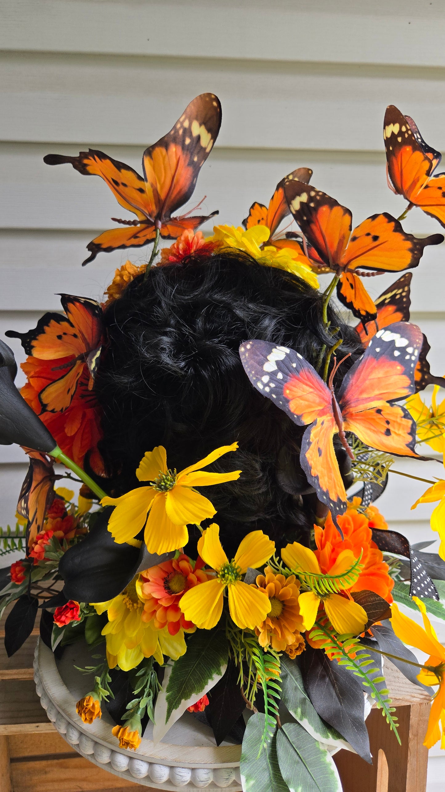 Monarch Día de los Muertos Centerpiece, Day of the Dead Arrangement